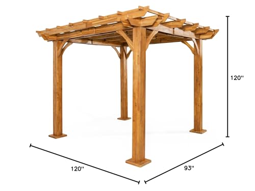 Christopher Knight Home Thayer Outdoor 10' x 10' Pergola Acacia Wood Teak