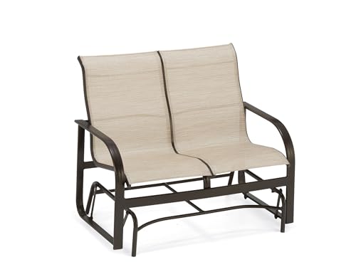 Winston Key West Sling Glider Loveseat Java/Oyster Pearl