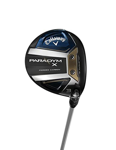 Callaway Golf 2023 Paradym X Fairway Wood Left Hand Ascent 50G Shaft Regular Flex 3 Wood Black Silver