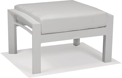 Winston Whitlock Cushion Lounge Ottoman Smooth White/Canvas Natural