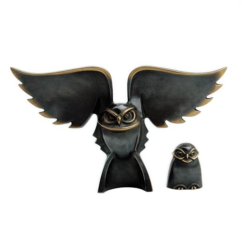 FENGSHUI-CAISHEN Pure Copper Owl Statue Brass