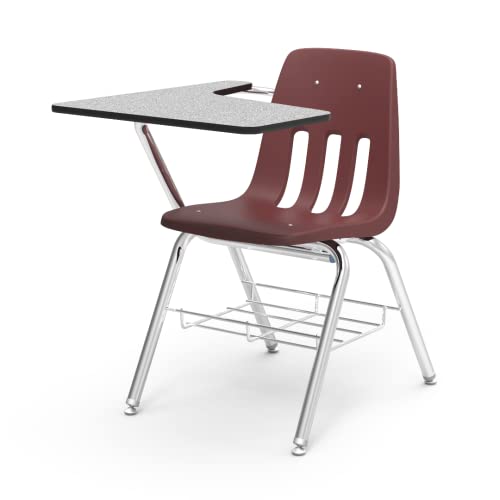 Virco 9700BR Classroom Chair Desk Chrome Frame Wine/Grey Nebula
