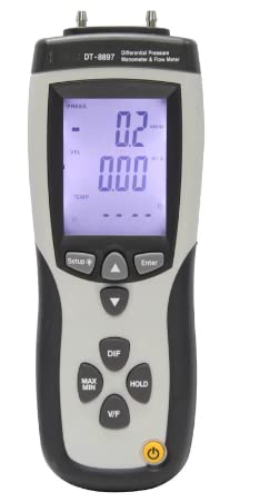VIHELM DT-8897 Multifunction Differential Pressure Manometer Anemometer