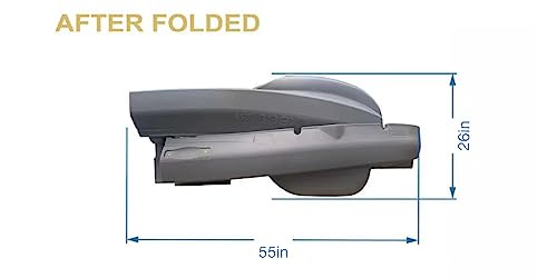 BKC FPK 8-Foot Single Foldable Kayak w/Pedal Drive, Paddle & Seat Included by BKC - Grey Camo