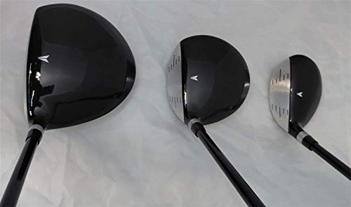 Performance Custom Golf New Tall Mens Golf Set - Custom Made Clubs Complete Driver, Fairway Wood, Hybrid, Irons, Putter, Stand Bag Taylor Fit Regular Flex Black Red