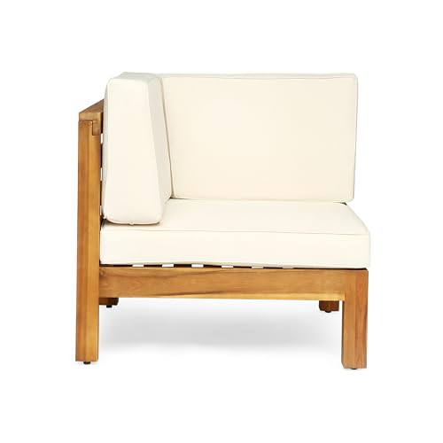 Kaimei OANA 3-Piece Acacia Wood Loveseat Set with Coffee Table Beige