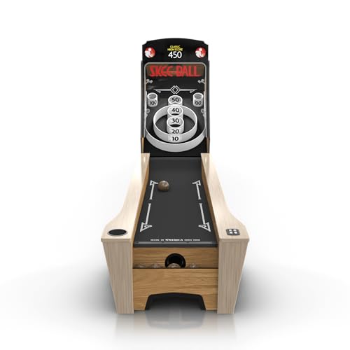 Skee-Ball Arcade Table Machine Game for Home Basement - Premium+ Nostalgic Classic Fun of Roll and Score - Made in The USA (Coal)