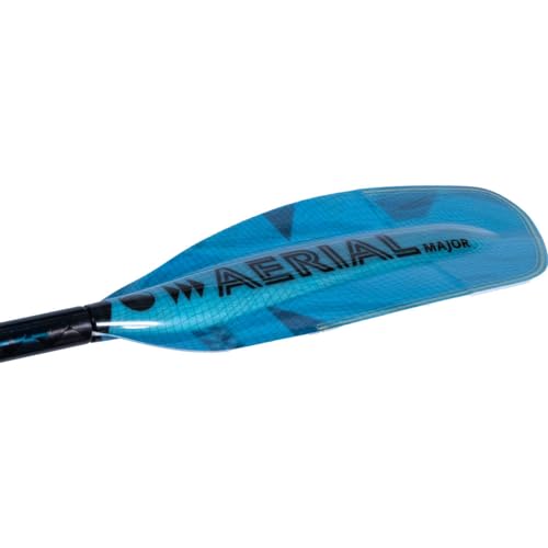 AQUA BOUND Fiberglass Versa-Lok Bent Shaft Kayak Paddle 4-Piece Blue 194-199 cm