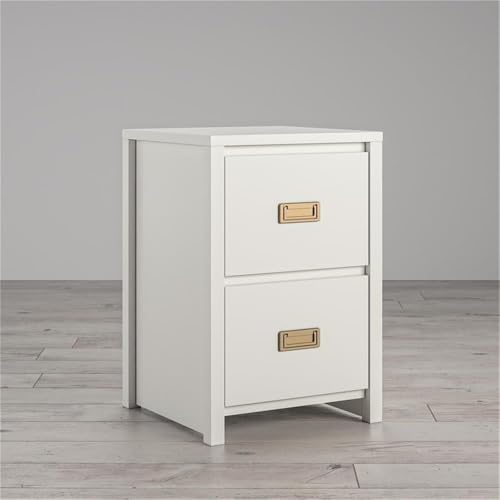 Home Square 2-Piece Kids Nightstand & Twin Metal Loft Bed Set White