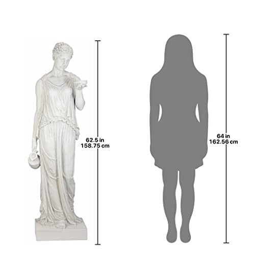 Design Toscano Hebe Greek Woman Garden Statue 62" Antique Stone