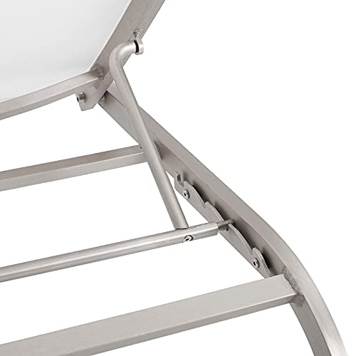 America Luxury - Outdoor Lounge Chair Chaise Set of 4 Aluminum Metal White