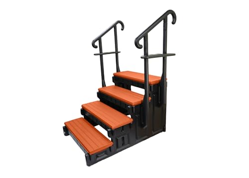 Confer Plastics 4 Step Signature Spa Steps Redwood