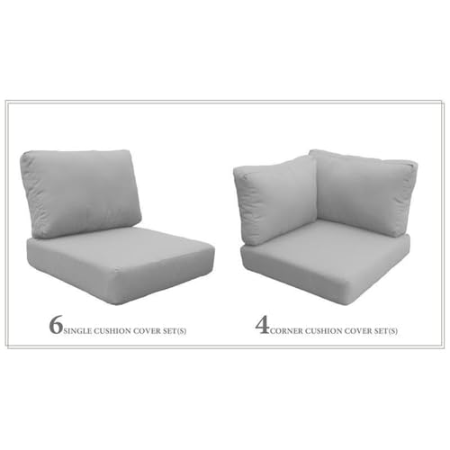 TK Classics Cushions BARBADOS-11a Gray Patio Furniture