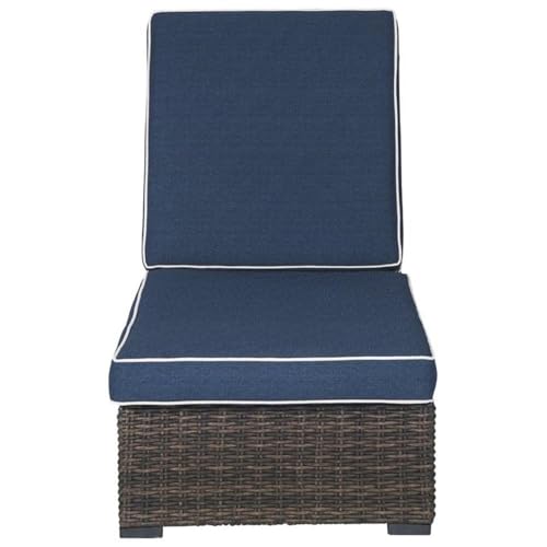 Signature Design by Ashley Grasson Lane Contemporary Chaise Lounge with Cushion Blue