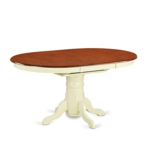East West Furniture 5 Piece Dining Set Oval Table & Chairs Buttermilk/Cherry