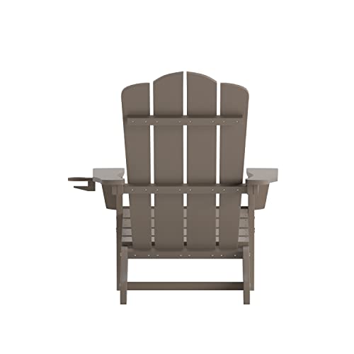 Taylor & Logan Nellis Adirondack Chair Set of 4 Weather Resistant HDPE Brown