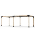 TOJAGRID Double Pergola Kit with 2 Shade Sails for 6x6 Wood Posts Graphite