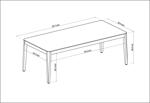 Amazonia 9-Piece Rectangular Dining Set White Eucalyptus Wood