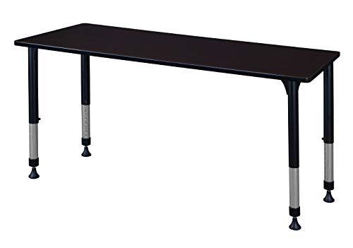 Regency Kitt Height Adjustable Classroom Table 72" x 30" Darkest Brown