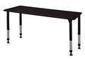 Regency Kitt Height Adjustable Classroom Table 72" x 30" Darkest Brown