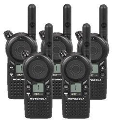 Motorola Solutions 5 Pack CLS1110 Two Way Radio Walkie Talkies Black