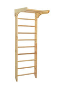 Generic Wooden Wall Stall Bars for Kids and Adults - Swedish Ladder with Pull-Up Bar
