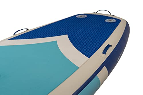 ISLE Surf and SUP Megalodon Inflatable Stand Up Paddle Board Aqua/Navy