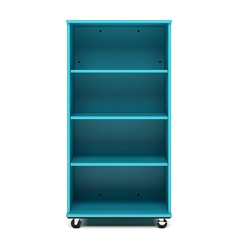Tot Mate Mobile 60" Bookshelf with Whiteboard Back Ocean