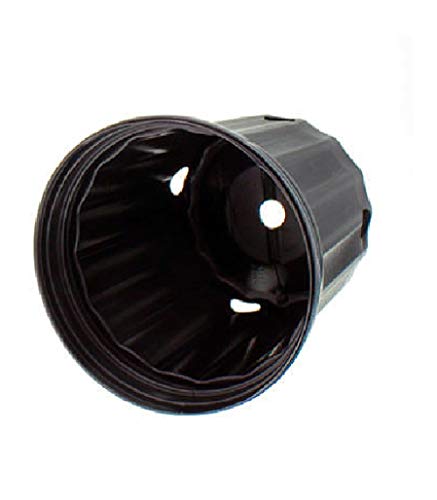 Thaisan7 3 Gallon Nursery Black Plastic Pots for Herbs & Flowers, 10" Dia. x 9.25" Tall (Pack of 50)