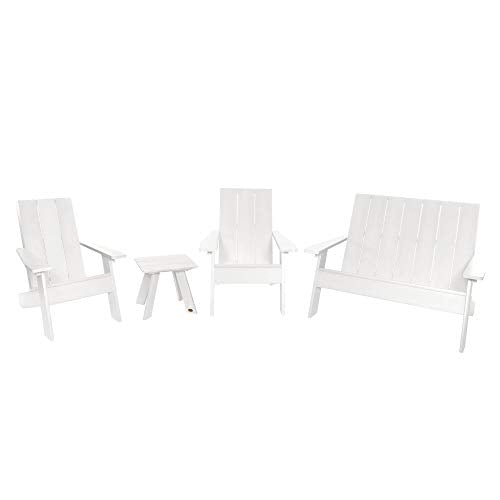 Highwood Italica Modern Adirondack 4pc Set White