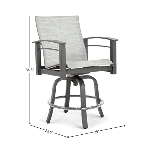Winston Stanford Sling Swivel Balcony Stool Gray Screen