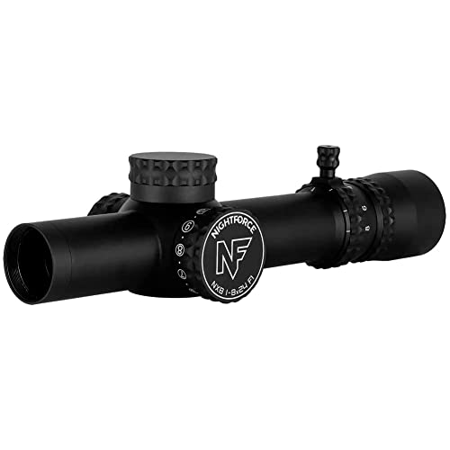 Nightforce NX8 1-8x24mm F1 Capped First Focal Plane 30mm Tube Waterproof Gun Scope Black