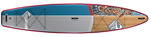 Boardworks SHUBU Raven Touring Inflatable Stand Up Paddleboard 12' 6" Red/Grey/White/Wood