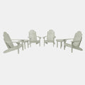 Highwood Classic Westport 6pc Set - 4 Adirondack Chairs & 2 Side Tables Eucalyptus