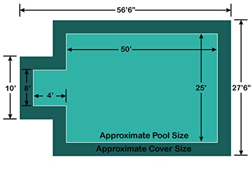 Loop-Loc Rectangle Pool Safety Cover Super Dense Mesh 25' x 50' Green