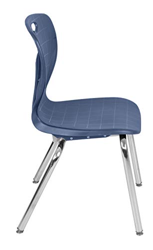 Regency Kee Height Adjustable Classroom Table Set with Two 18" Andy Chairs Grey/Navy