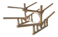 Log Kayak Rack 2-Sunfish Sailboat + 2 Canoes or Kayak Rack Unfinished