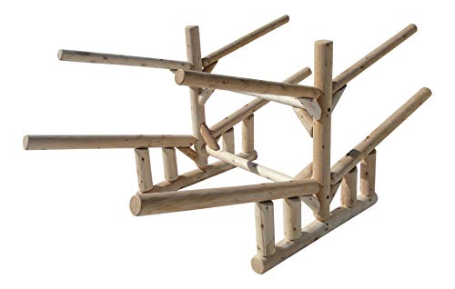 Log Kayak Rack 2-Sunfish Sailboat + 2 Canoes or Kayak Rack Unfinished