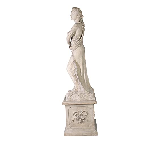 Design Toscano Winter Woman of The Four Seasons Garden Statue Set 24" Wide 88" Tall Ancient Ivory