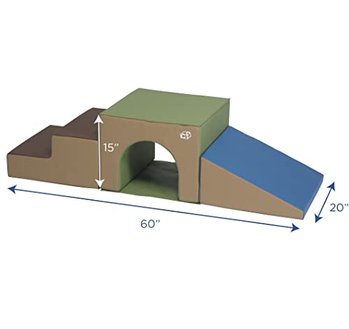 Children's Factory 3 Piece Over and Under Tunnel Climber Woodland