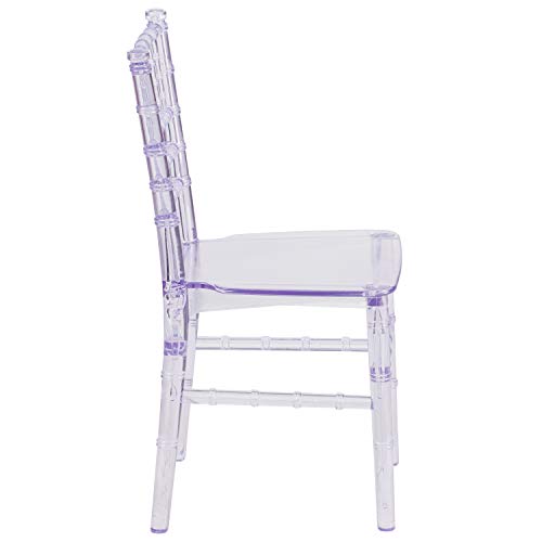 BizChair 10 Pack Child's Transparent Crystal Resin Chiavari Chair Clear