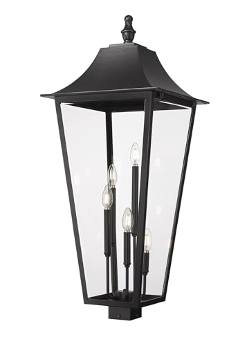 Z-Lite Gannon 5 Light Outdoor Post Mount Fixture Black