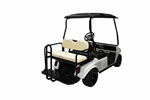 ProFX Golf Cart Rear Flip Seat Kit with Grab Bar for Club Car DS | White