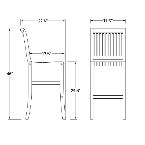 Cambridge Casual Teak Wood Mosko Bistro 3-Piece Set