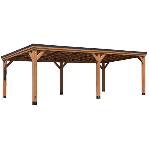 Backyard Discovery Arcadia Cedar Wood Outdoor Gazebo Pavilion Light Brown