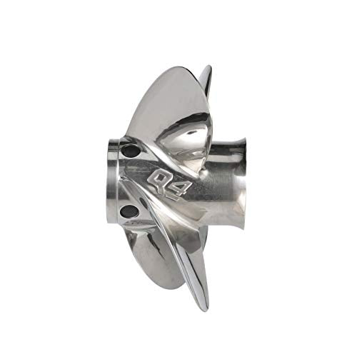 Quicksilver Q4 12.7" Diameter 19" Pitch 4-Blade Stainless Steel Propeller Right Hand Rotation