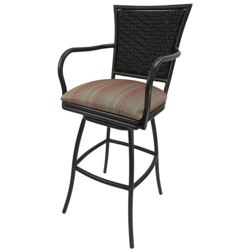 Tobias Designs Inc. Set of 3 Extra Tall 34" Bar Stools - Erin Black Frame