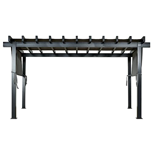 Sojag 10' x 16.5' Yamba Backyard Pergola Outdoor Aluminum Frame Gazebo Dark Grey