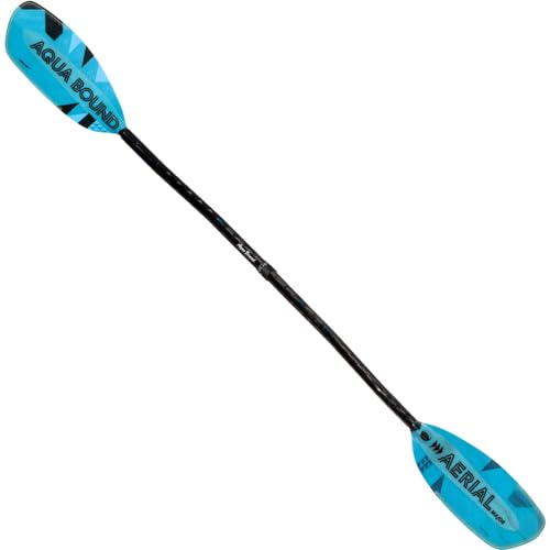AQUA BOUND Fiberglass Versa-Lok Bent Shaft Kayak Paddle 2-Piece Blue 191-196 cm