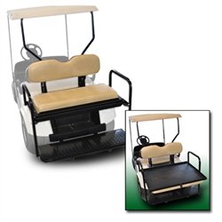 Parts Direct EZGO TXT Golf Cart Rear Flip Flop Seat Kit Tan